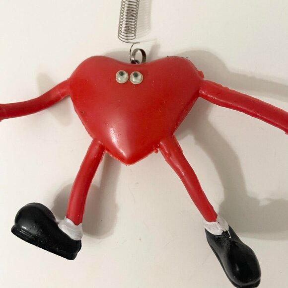 Vtg Heart Rubber Figure Window Cling Googly Eyes Toy - Picture 2 of 16